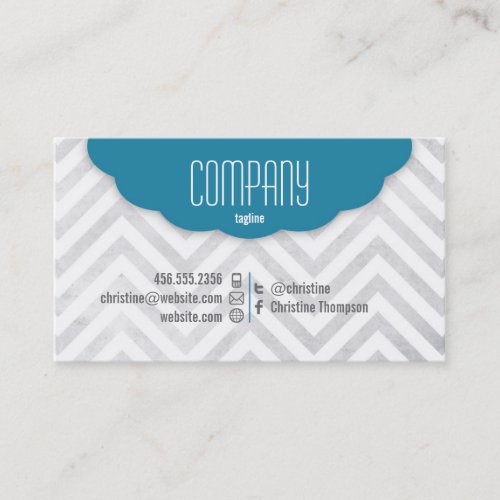 Cute Chevron Professional Business Card