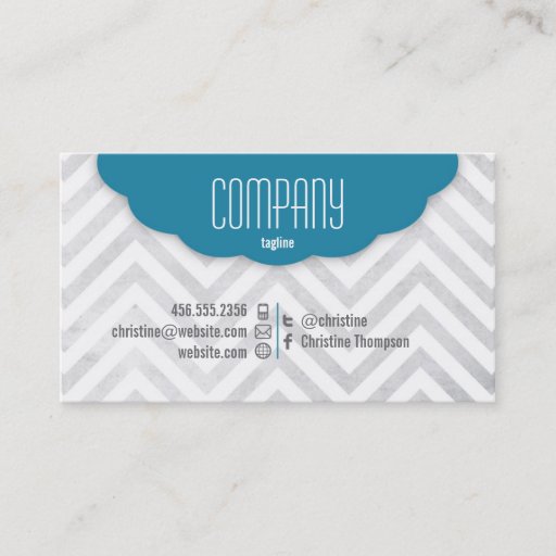 Customizable Cute Chevron Professional Business Card
