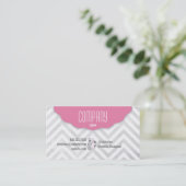 Cute Chevron Professional Business Card (Standing Front)