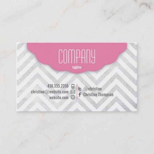 Cute Chevron Professional Business Card