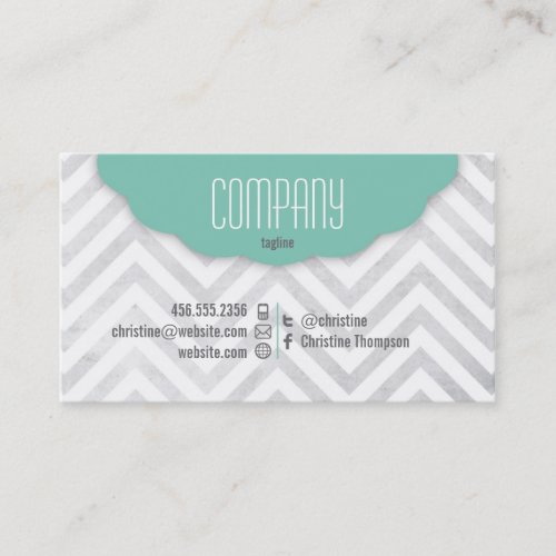 Cute Chevron Professional Business Card