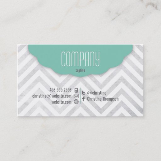 Customizable Cute Chevron Professional Business Card