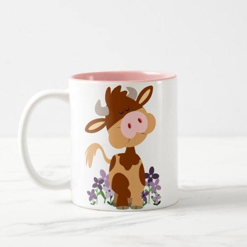 Cute Chewing Cartoon Cow Mug