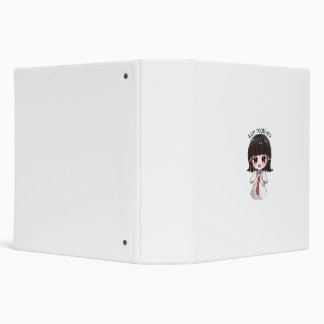 Cute Chibi Anime Girl 3 Ring Binder