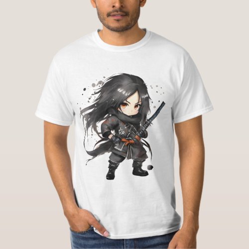 Cute Chibi Anime Swordsmen T_Shirt