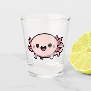 Cute Chibi Axolotl Shot Glass