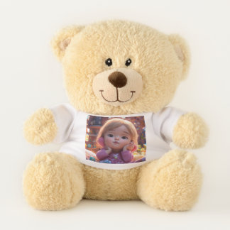 "Cute Chibi Baby Girl 3D Cartoon Art – Pixar-Inspi Teddy Bear