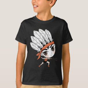 Cute Chibi Badminton Birdie Manga Cartoon T-Shirt