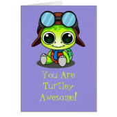 Cute Chibi Cartoon Turtley Awesome (Front)