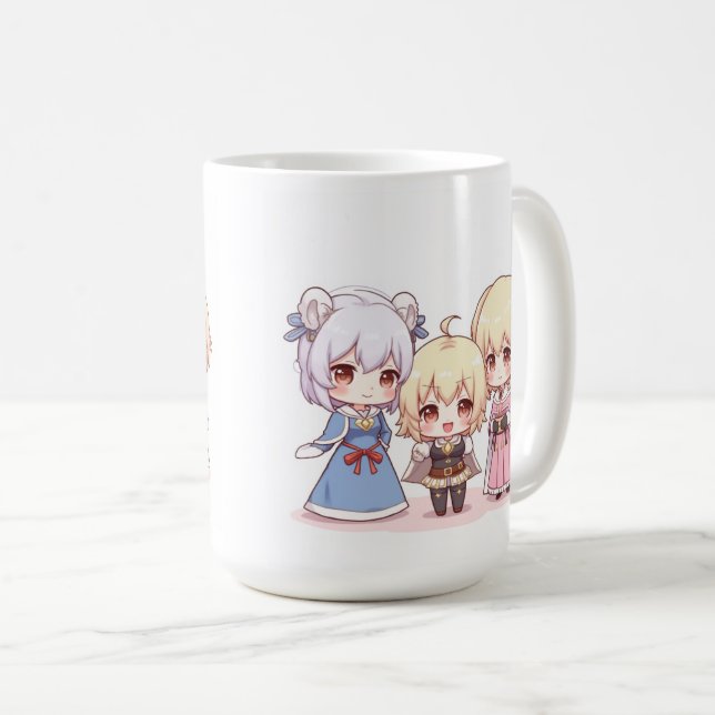 .Cute Chibi Cosplay Squad Coffee Mug (Front Right)