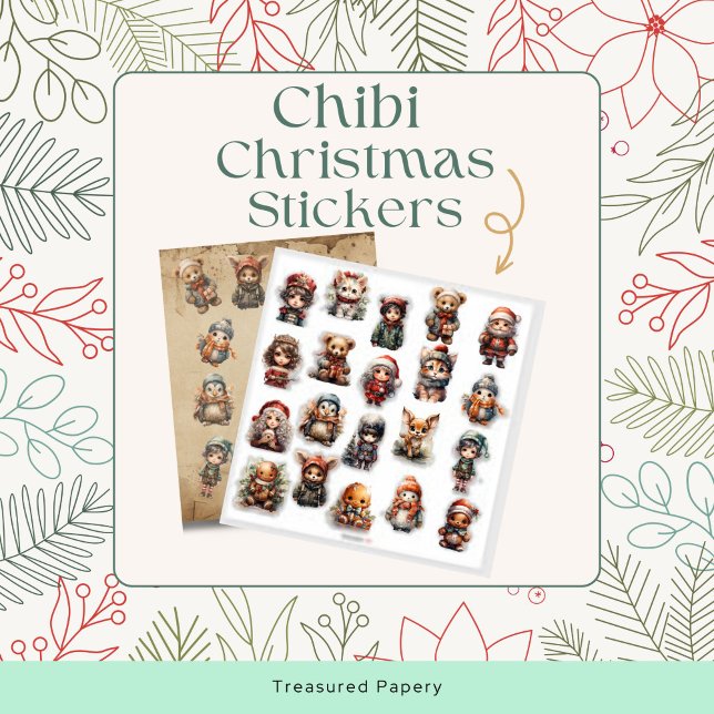 Cute Chibi Custom-Cut Vinyl Sticker Sheet (Creator Uploaded)