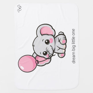 Cute Chibi Elephant Dream Big Little One Baby Blan Blanket