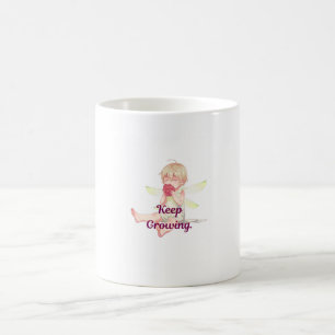 Cute Chibi Fairy Anime Girl Keep Growing Positive  Coffee Mug
