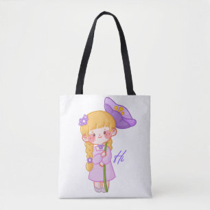 Cute Chibi Girl Umbrella Tote Bag