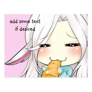 Cute Manga Girl Postcards No Minimum Quantity Zazzle