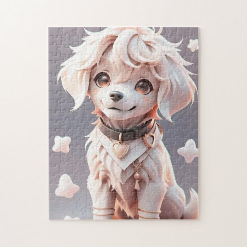 Cute Chibi Golden Retriever Puppy Jigsaw Puzzle