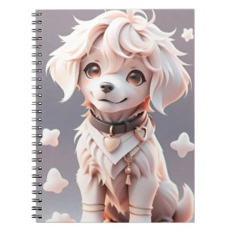 Cute Chibi Golden Retriever Puppy Notebook