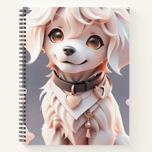 Cute Chibi Golden Retriever Puppy Notebook
