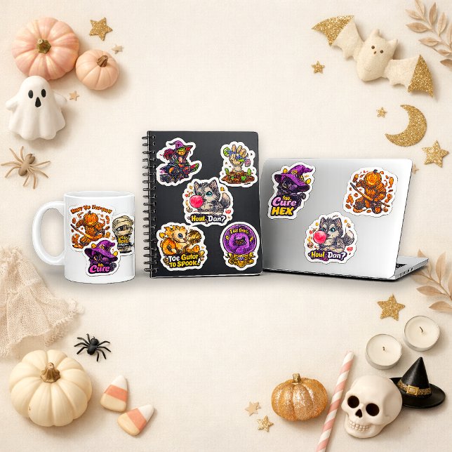 Cute Chibi Halloween Cartoon Monster Sticker (Creator Uploaded)