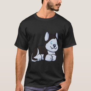 Cute Chibi Husky Waiting For You T-Shirt