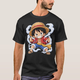 Cute Chibi Monkey D. Luffy One Piece Anime T-Shirt