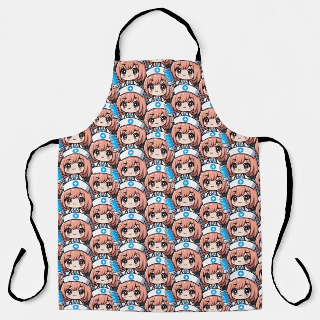 Cute Chibi Nurse - healthcare, anime, medical Apron (Front)