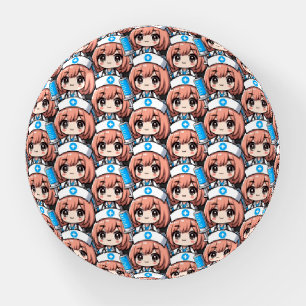 Cute Chibi Nurse - healthcare, anime, medical Paperweight