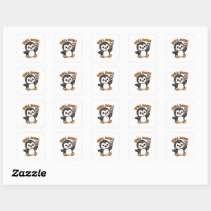 Cute Chibi Penguin 'Delicioso' Pose Sticker