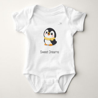 Cute Chibi Penguin with Scarf Personalized  Baby Bodysuit