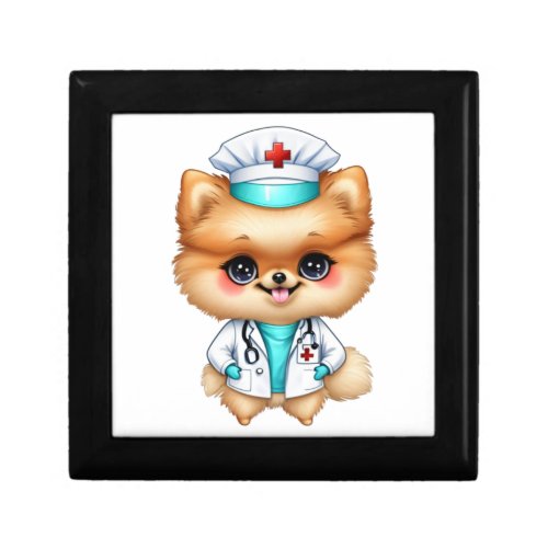 Cute Chibi Pomeranian for Dog Lover Nurse Gift Box