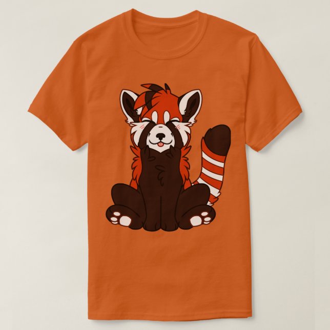 Cute Chibi Red Panda T-Shirt (Design Front)