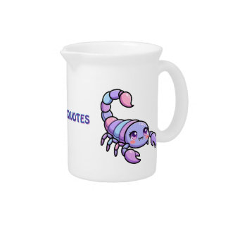 Cute Chibi Scorpio Zodiac Beverage Pitcher