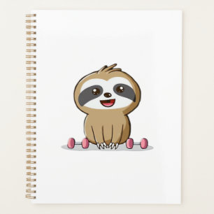 Cute Chibi Sloth Workout � Funny Kawaii Gym Animal Planner