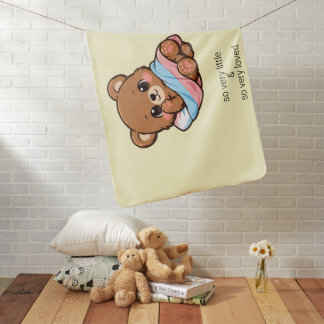 Cute Chibi Teddy Bear So Very Loved Baby Blanket