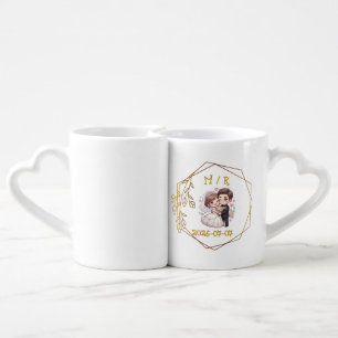 Cute Chibi Wedding Couple Sticker Romantic Bride Coffee Mug Set