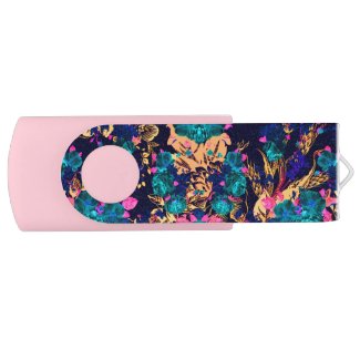 Cute chic abstract flowers background