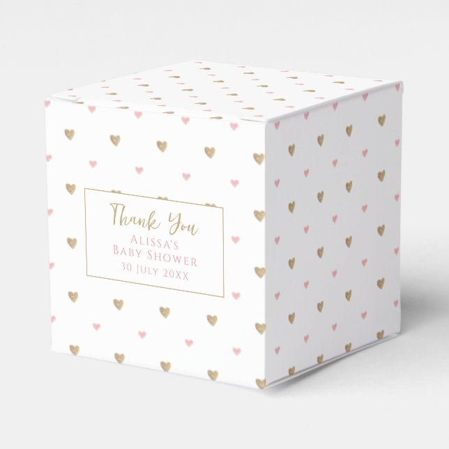 Cute Chic Baby Shower Favor Boxes (Front Side)