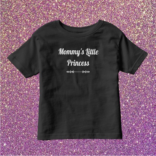 Cute Chic Black and White Mommy's Little Princess Toddler T-shirt (Creator Uploaded)