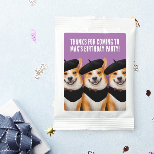 Cute Chic Corgi Dogs Birthday Thank You Hot Chocolate Drink Mix