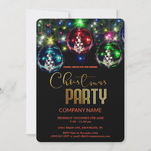 Cute Chic Corporate Christmas Vintage Decora Invitation