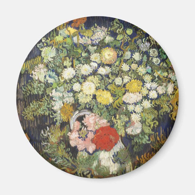 Cute Chic Floral Flowers Magnet (Front)