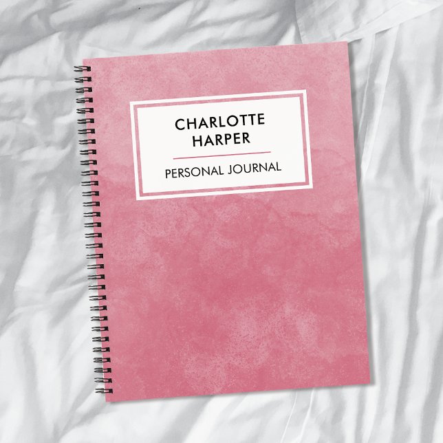 Cute Chic Girly Modern Watercolor Wash Blush Pink Notebook (Creator Uploaded)