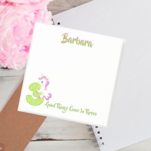 Cute Chic Girly Script Name  Post_it Notes