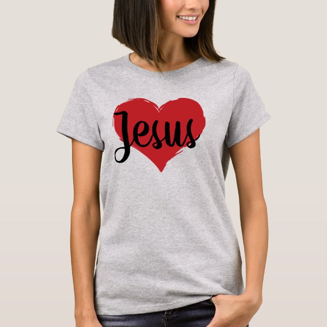 cute chic JESUS HEART | T-Shirt (Front)
