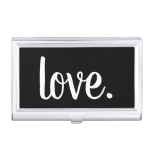 cute chic LOVE. script   Business Card Case