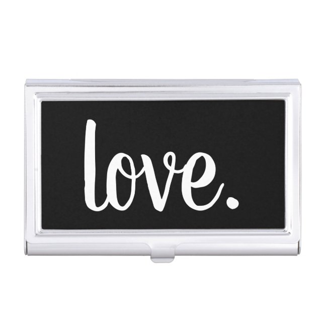 cute chic LOVE. script | Business Card Case (Front)