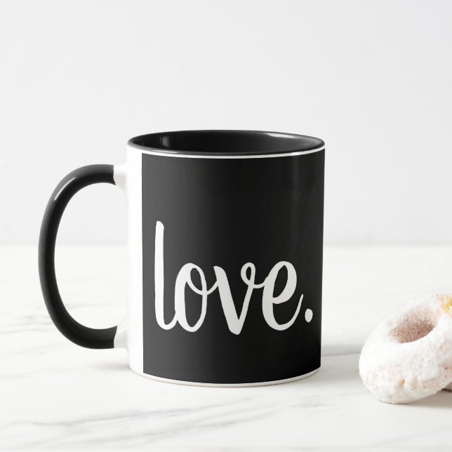 cute chic LOVE. script | Mug (With Donut)