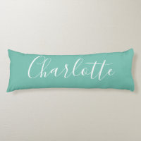 Cute Chic Minimalist Calligraphy Name Mint Teal