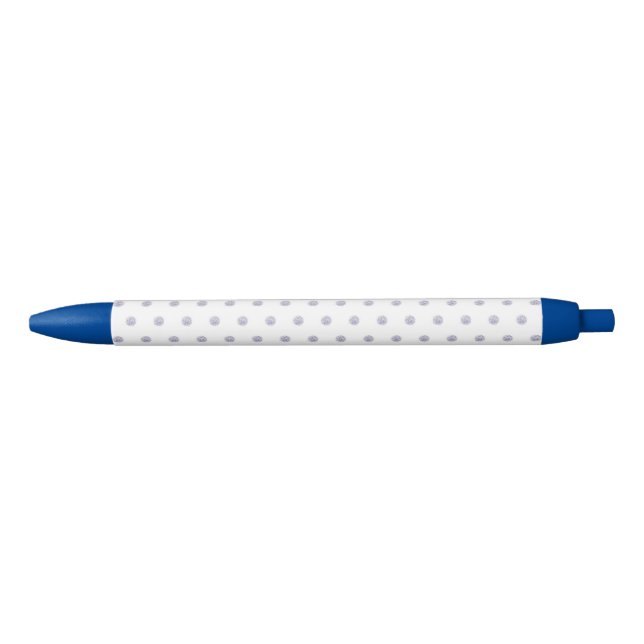 Cute Chic Pattern Flower Lavender Polka Dot Pen (Front)