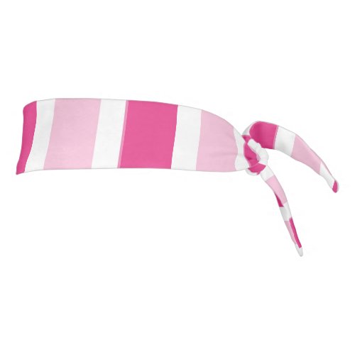 Cute Chic Preppy Pink  White Stripes  Tie Headband